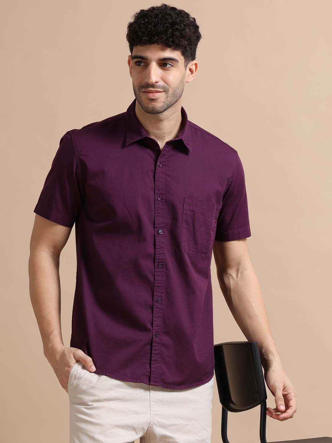 Magenta Shirt for Men