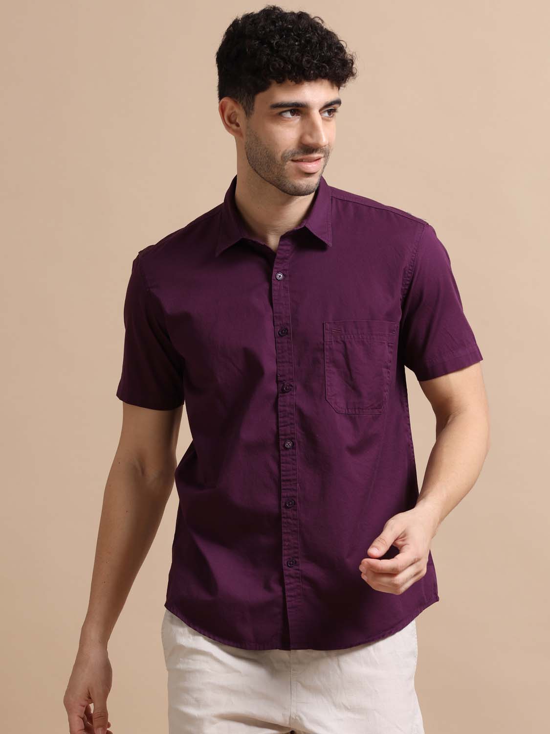 Magenta Shirt for Men