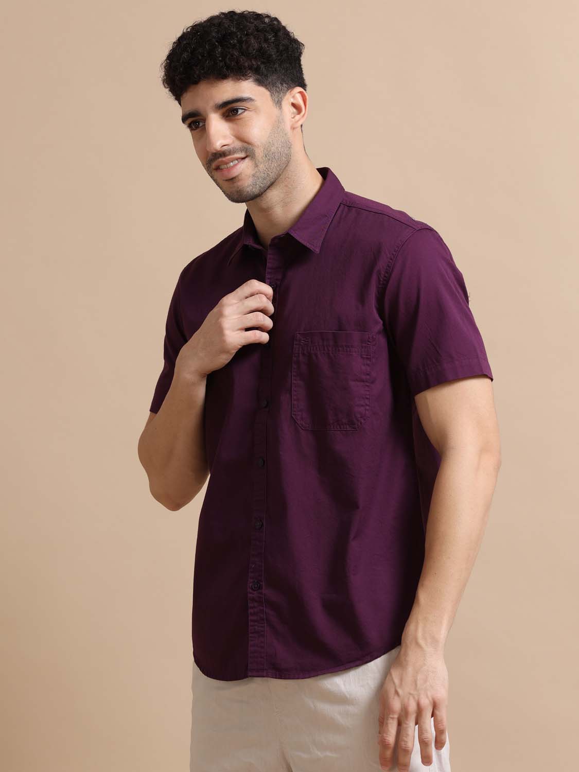 Magenta Shirt for Men