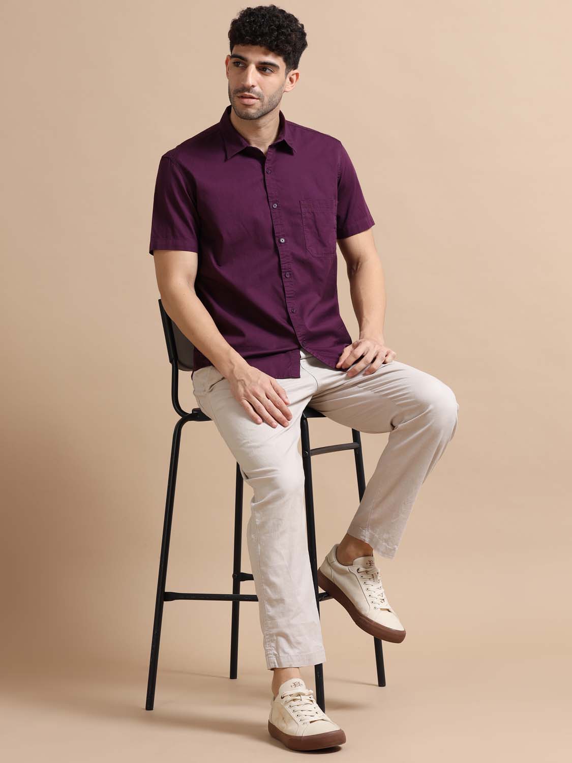 Magenta Shirt for Men