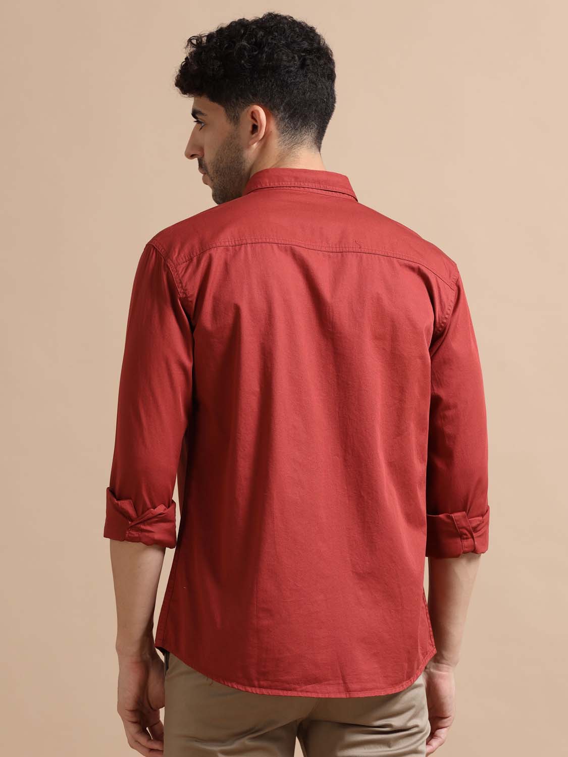 Red Cotton Shirts for Men