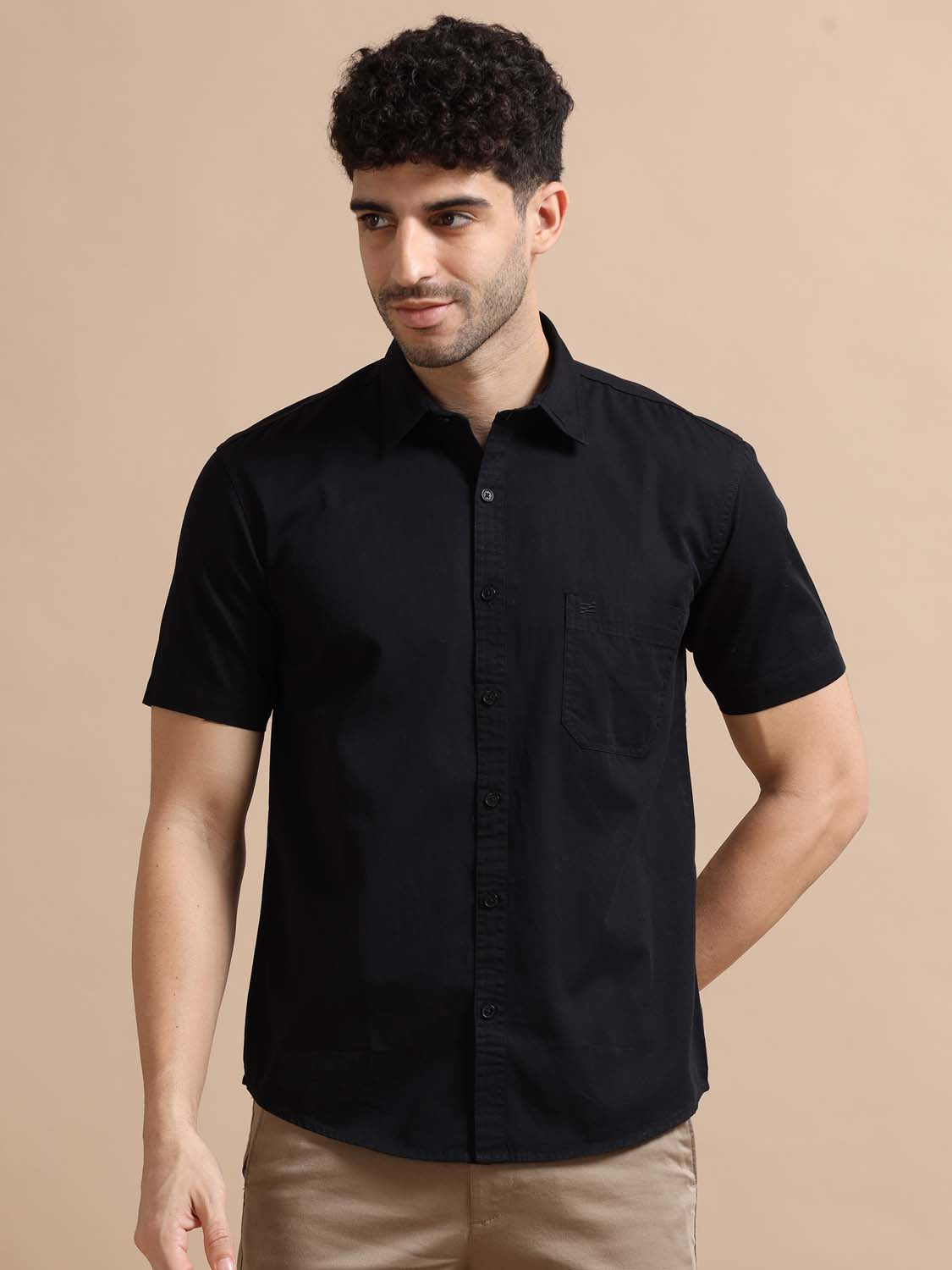  Black Cotton Shirt for Men