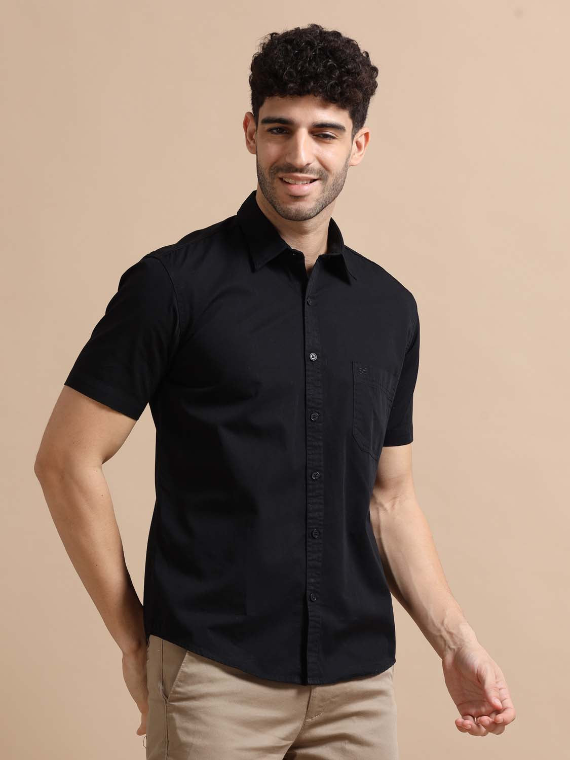  Black Cotton Shirt for Men