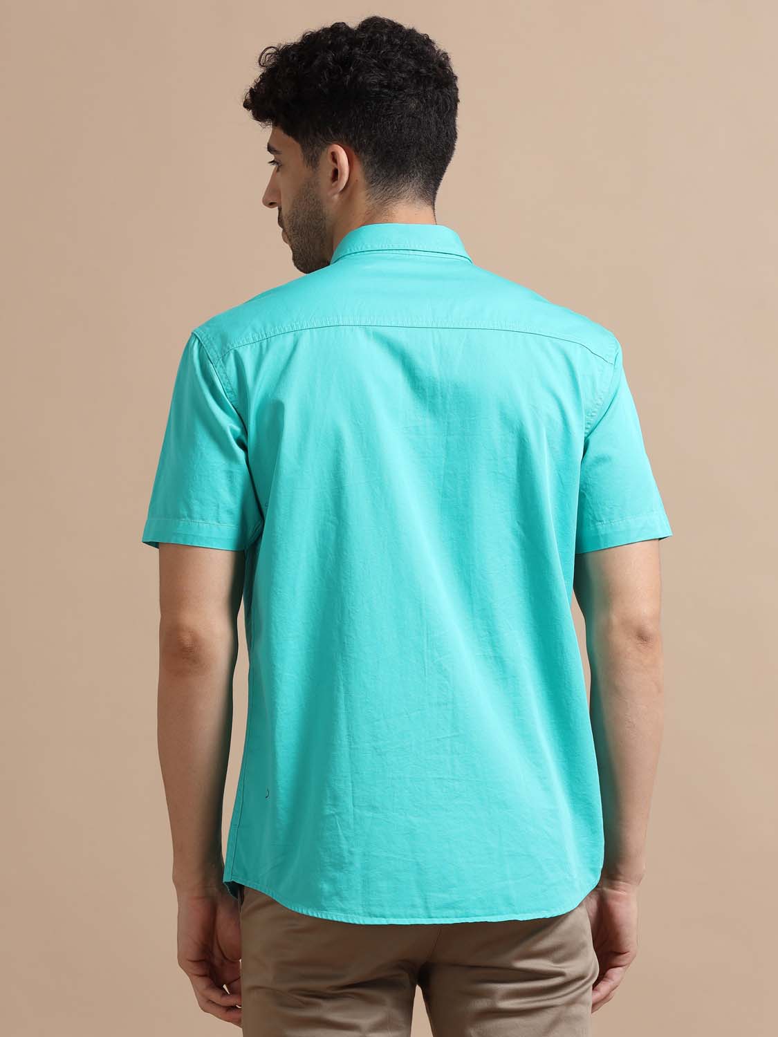 Turquoise Blue Shirt for Men