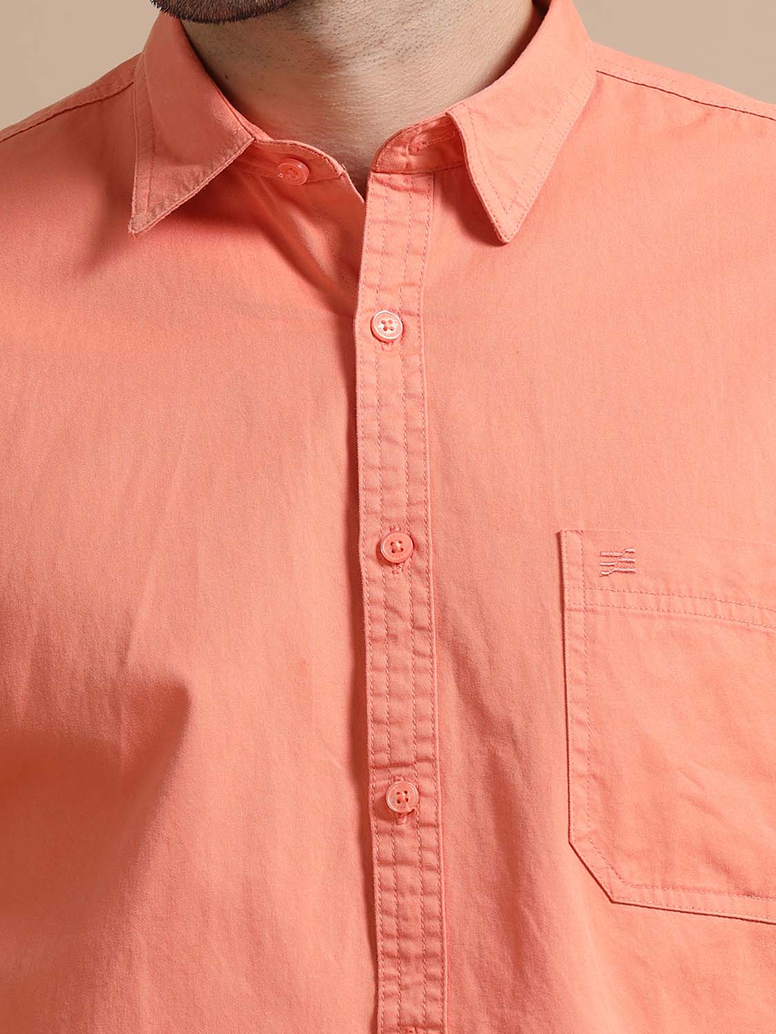 Twill Cotton Rose Shirt for Men