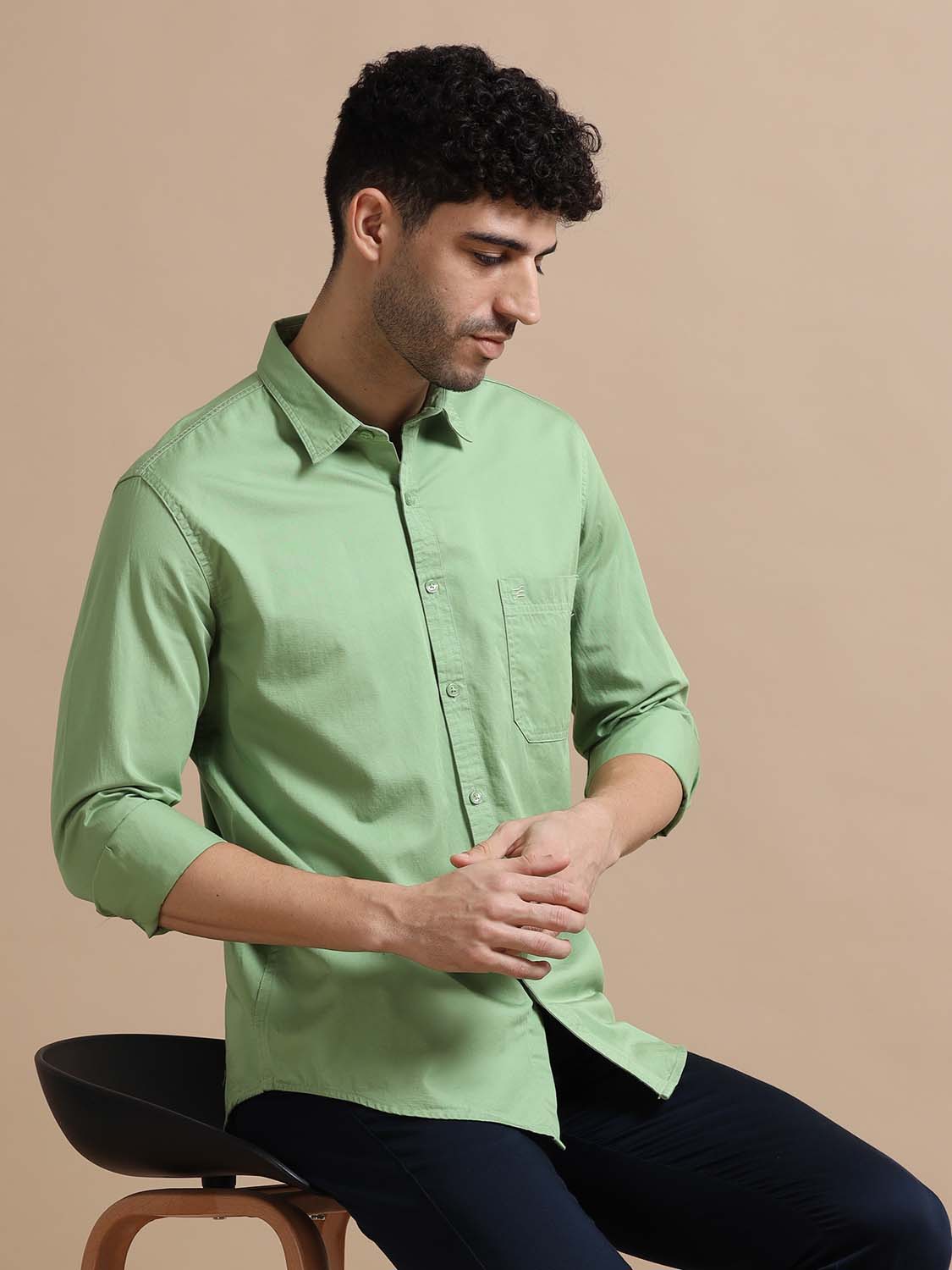 Turquoise Green Shirt for Men 