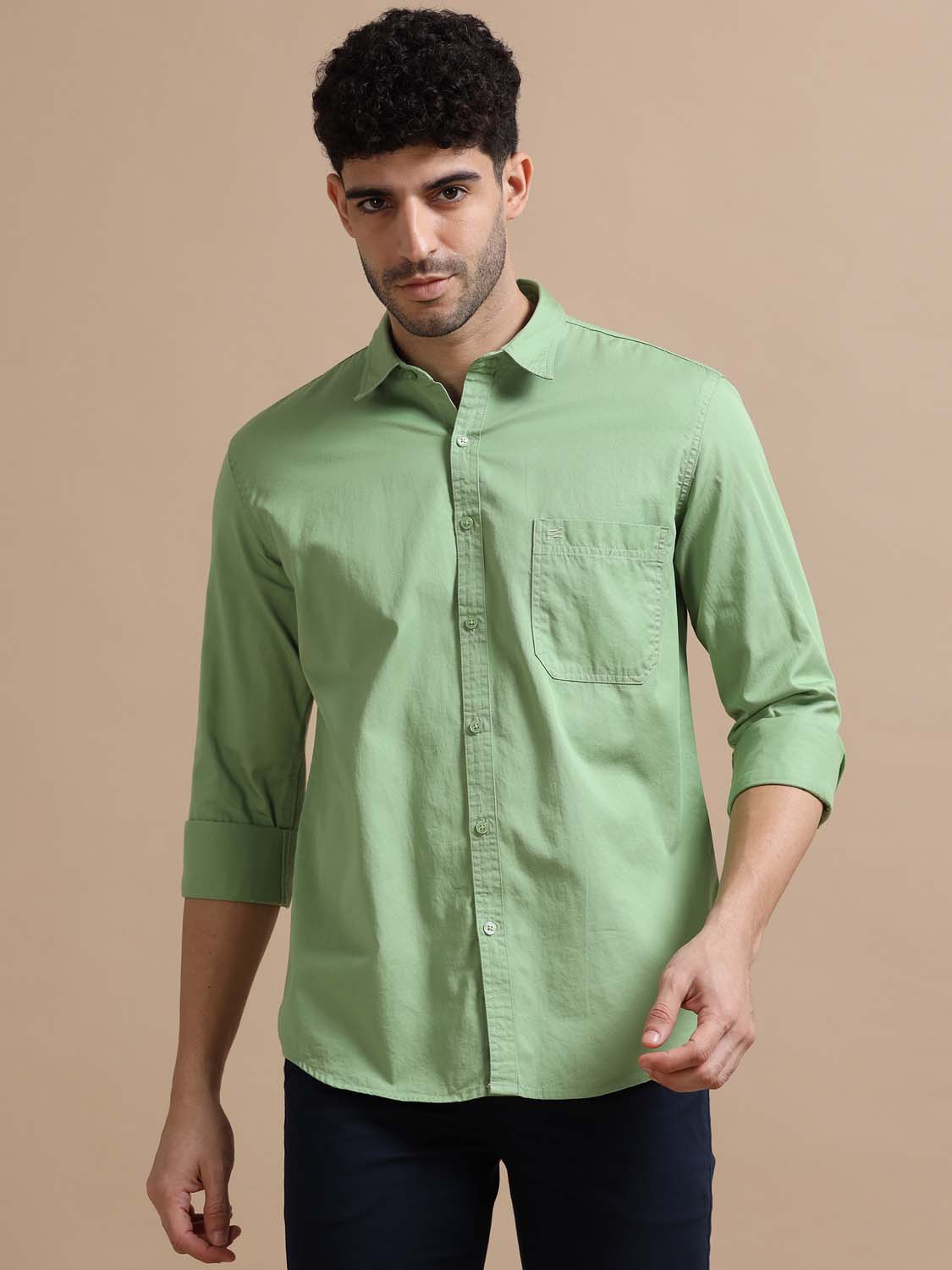 Turquoise Green Shirt for Men 