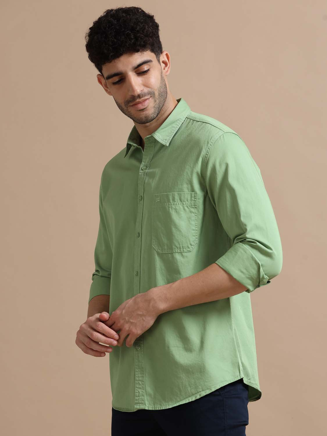 Turquoise Green Shirt for Men 