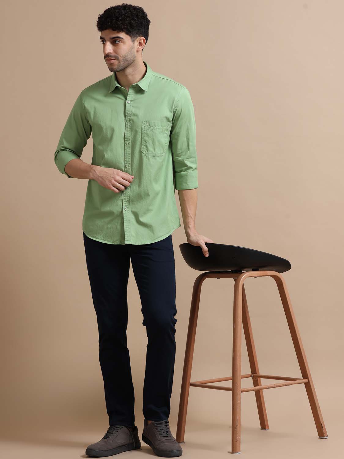 Turquoise Green Shirt for Men 