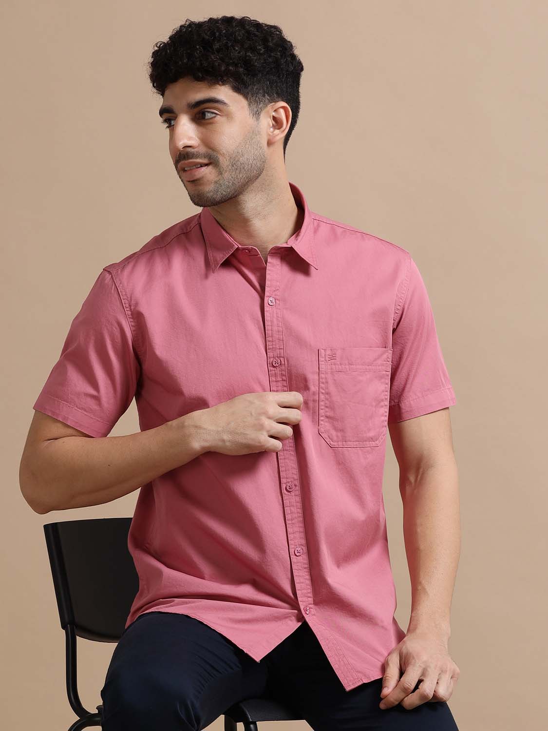 Pink Half Sleeve Shirt 