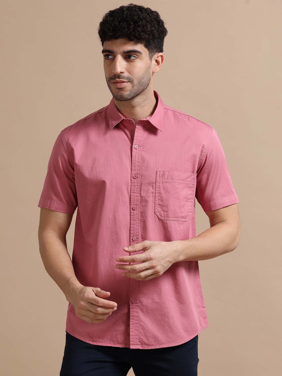 Pink Half Sleeve Shirt 