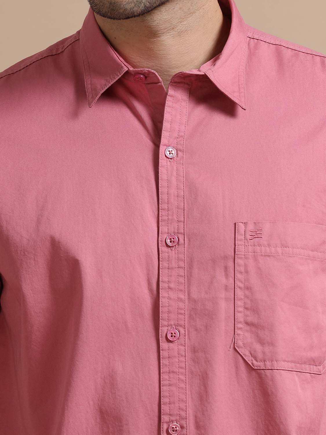 Pink Half Sleeve Shirt 