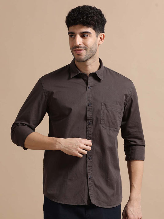 Dark Brown Shirt for Men