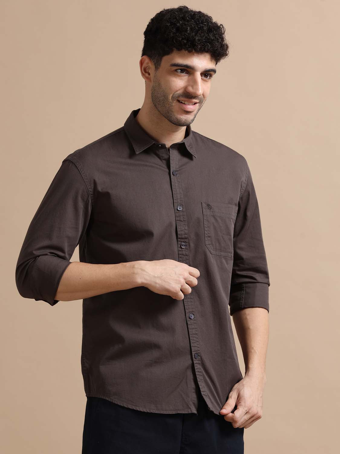 Dark Brown Shirt for Men