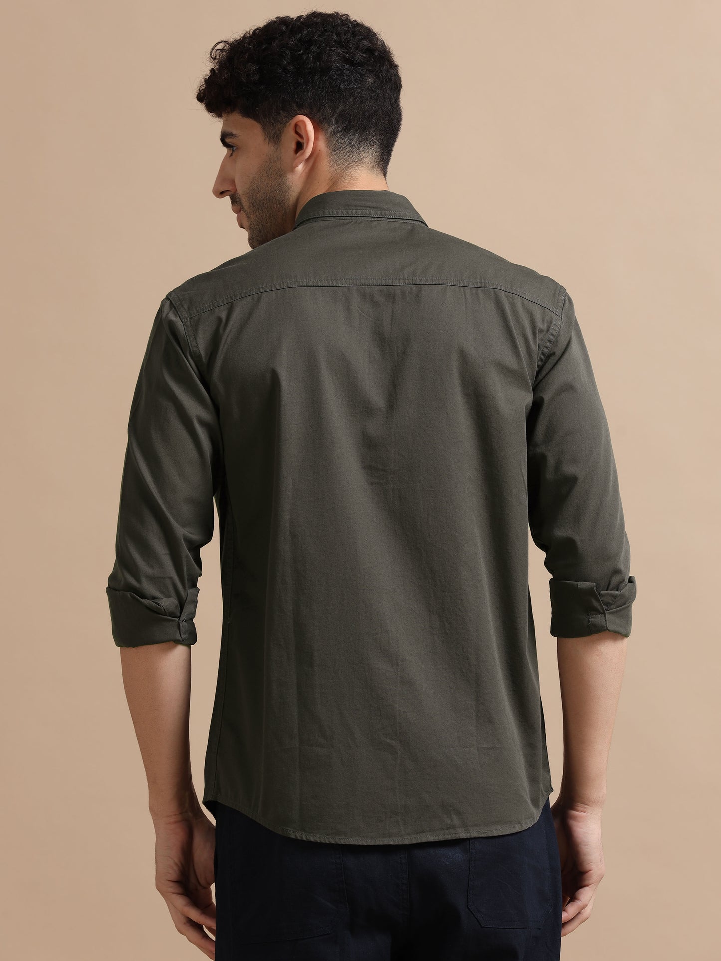 Davy Grey Full Sleeve Twill Cotton Shirt