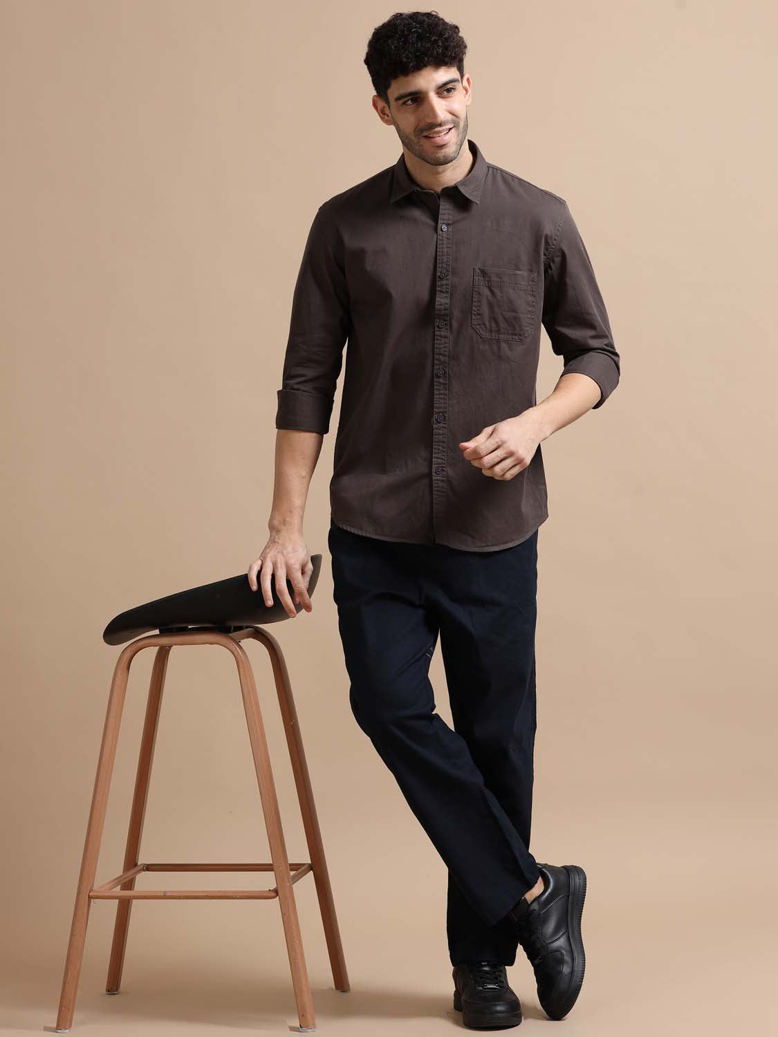 Dark Brown Shirt for Men