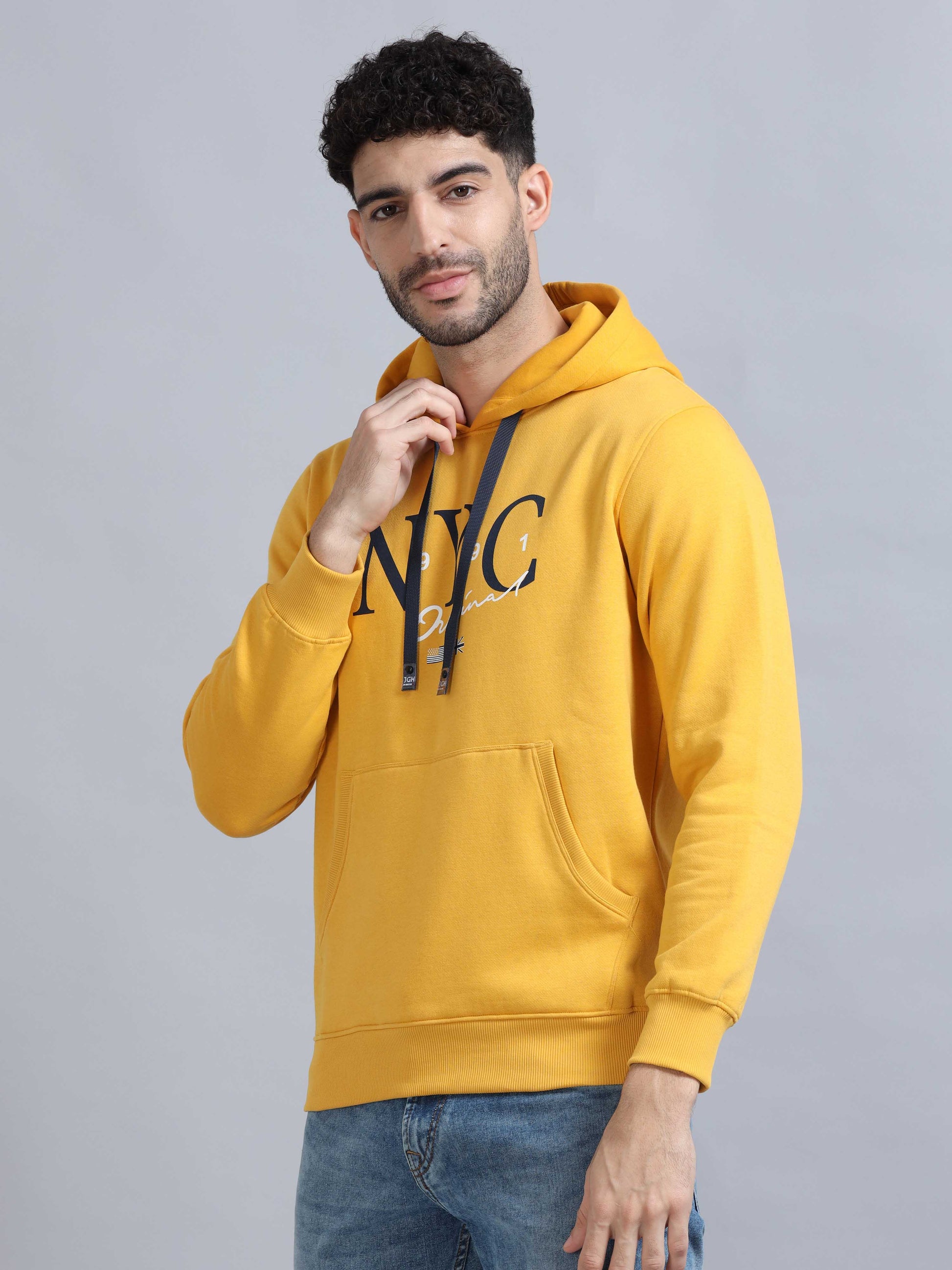 Men Yellow Hoodies