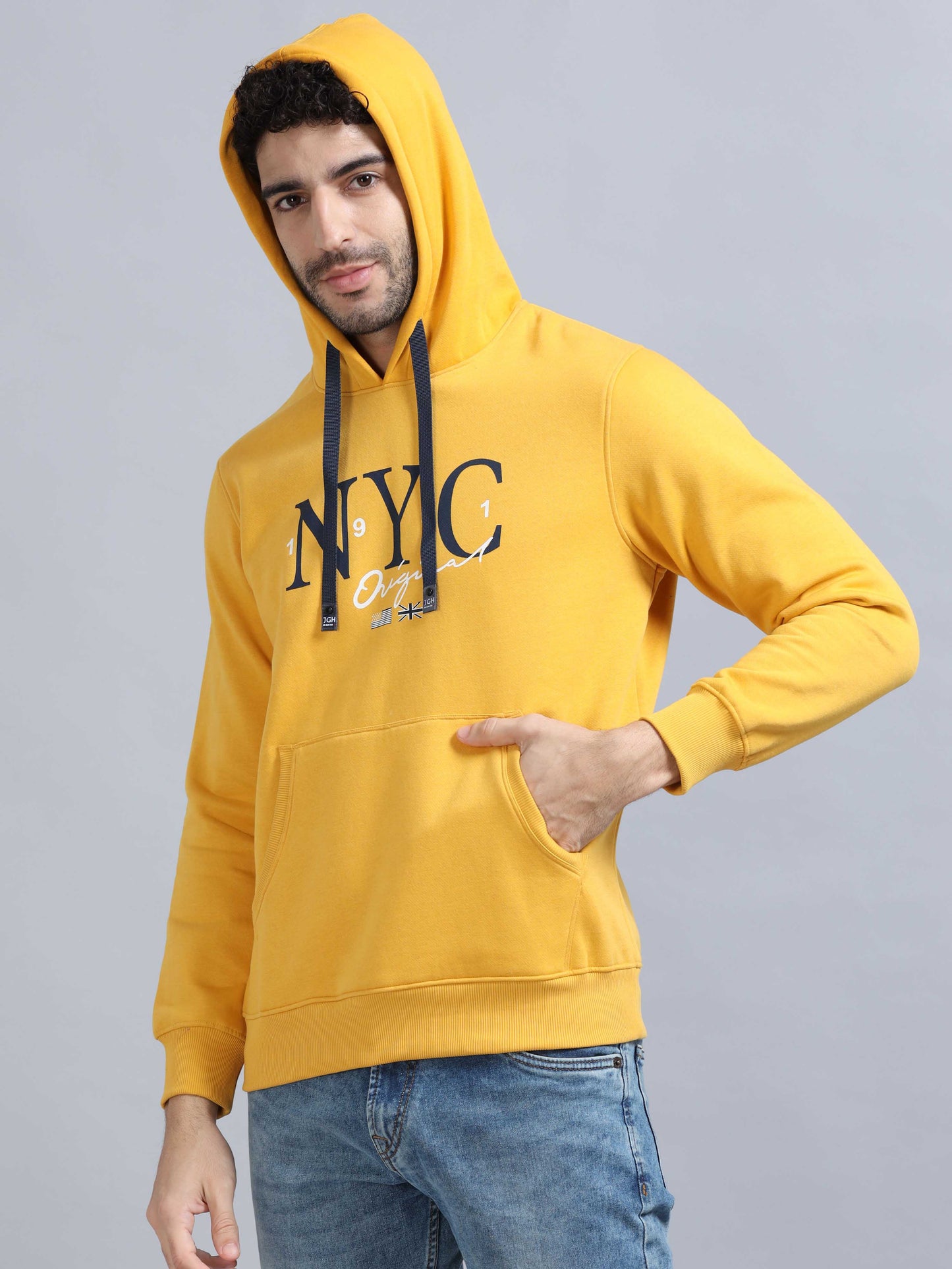 Men Yellow Hoodies