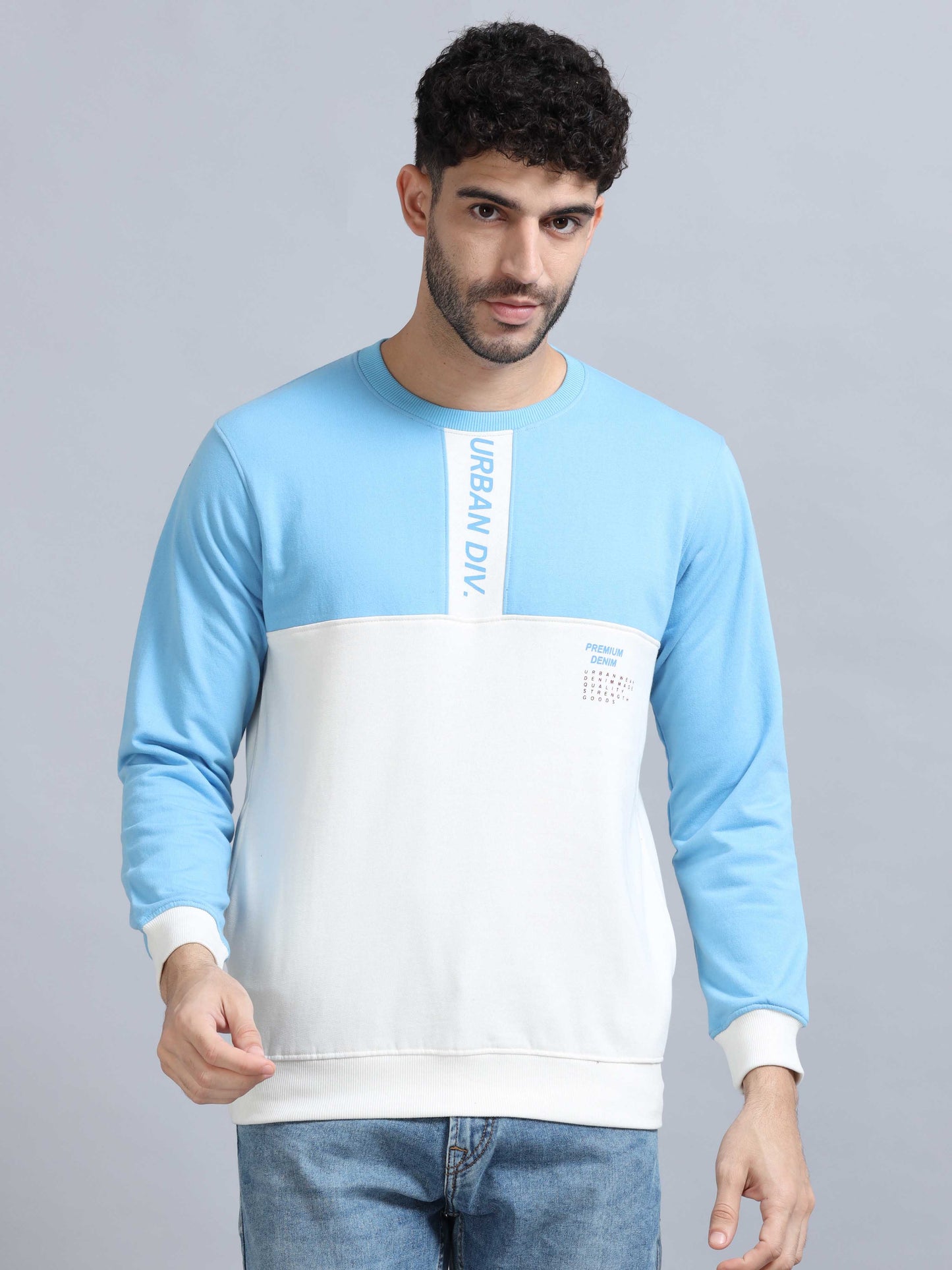 Men Light Blue Sweatshirts 