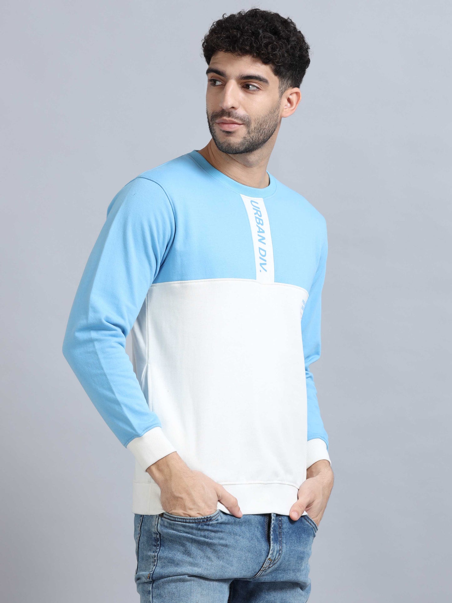 Men Light Blue Sweatshirts 