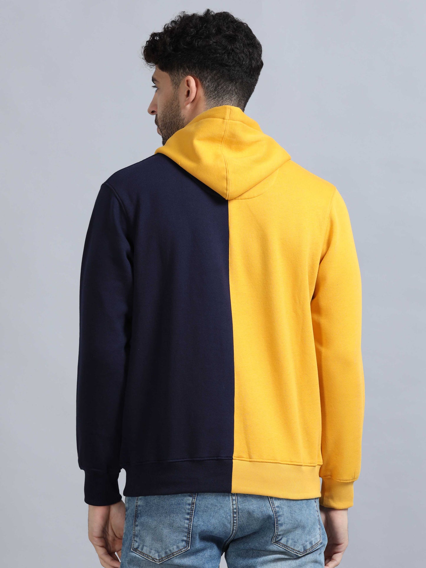 Yellow & Navy Blue Hoodie 