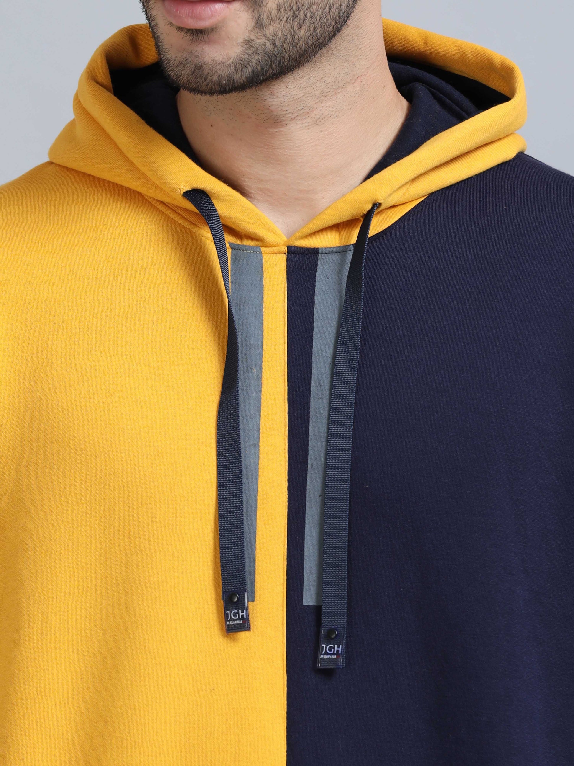 Yellow & Navy Blue Hoodie 