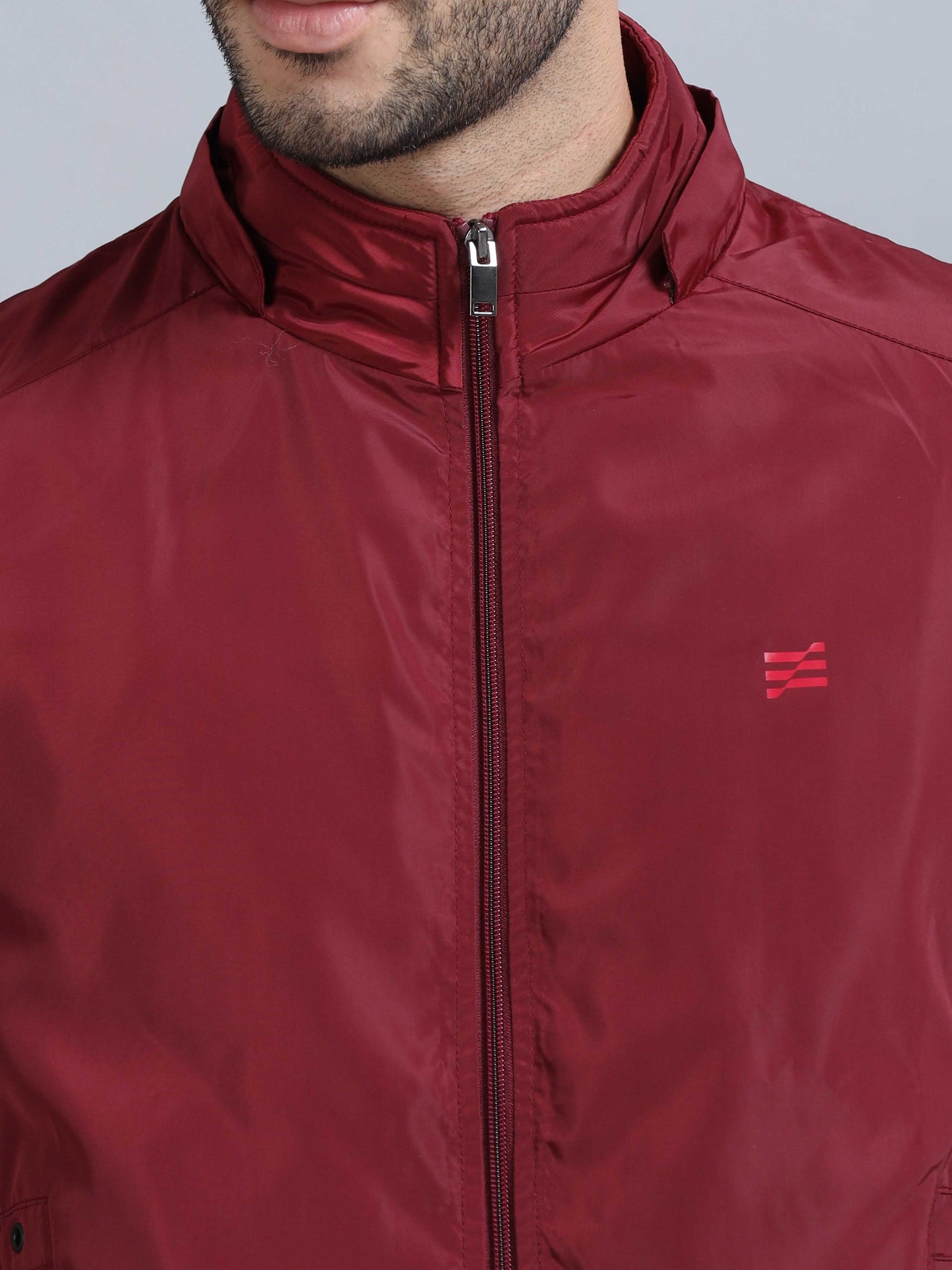  Red Hooded Jacket for Men 