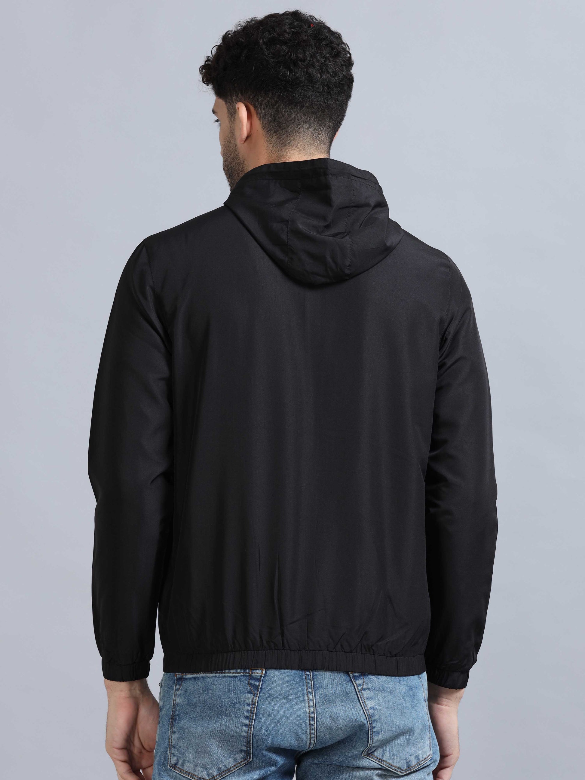 men's black zipper jacket