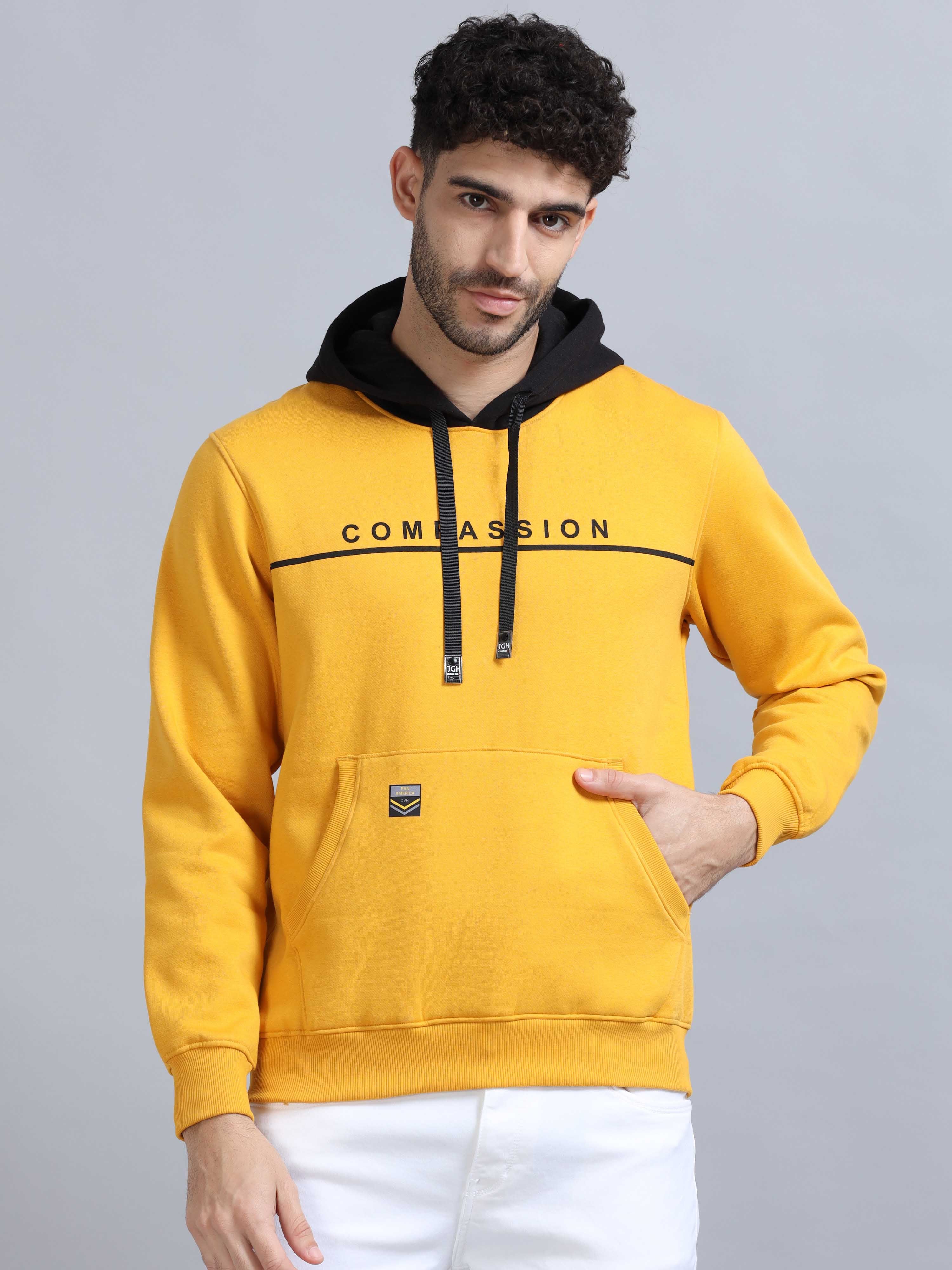 Buy Latest Men Yellow Hoodie Online India