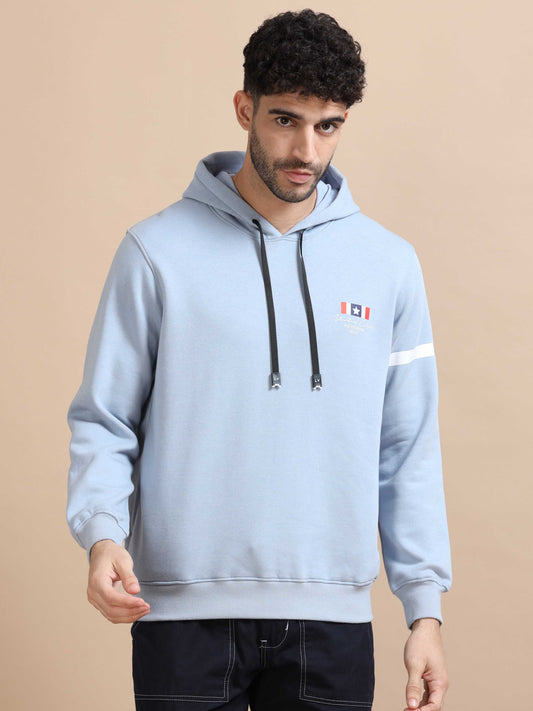 Mens Sky Blue Hoodie 