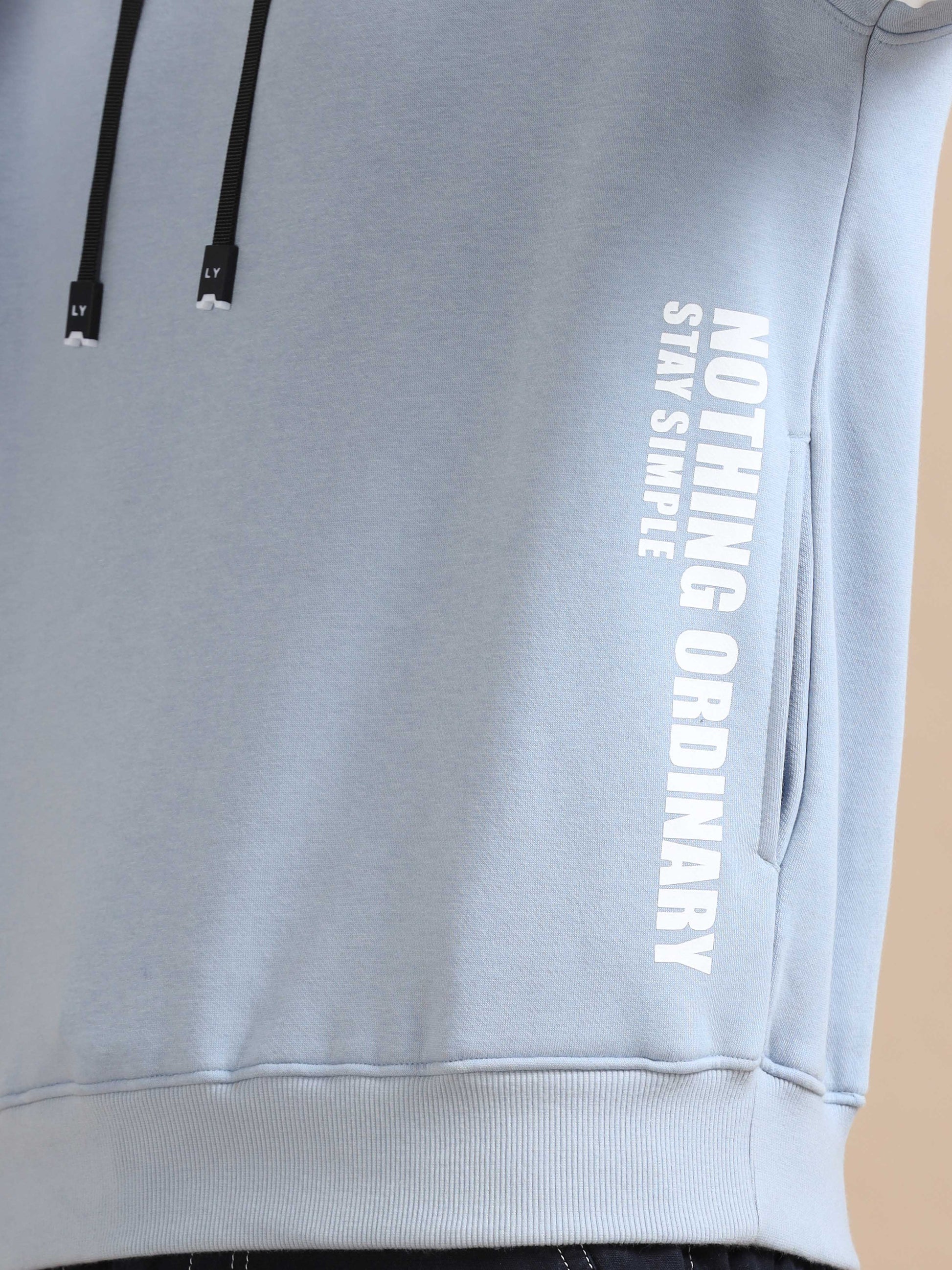 Mens Sky Blue Hoodie 