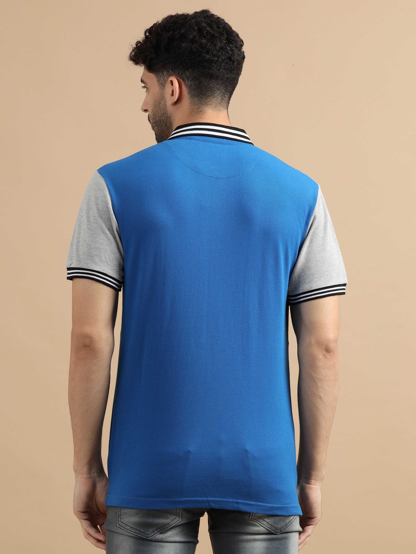 Men Blue Polo T Shirt