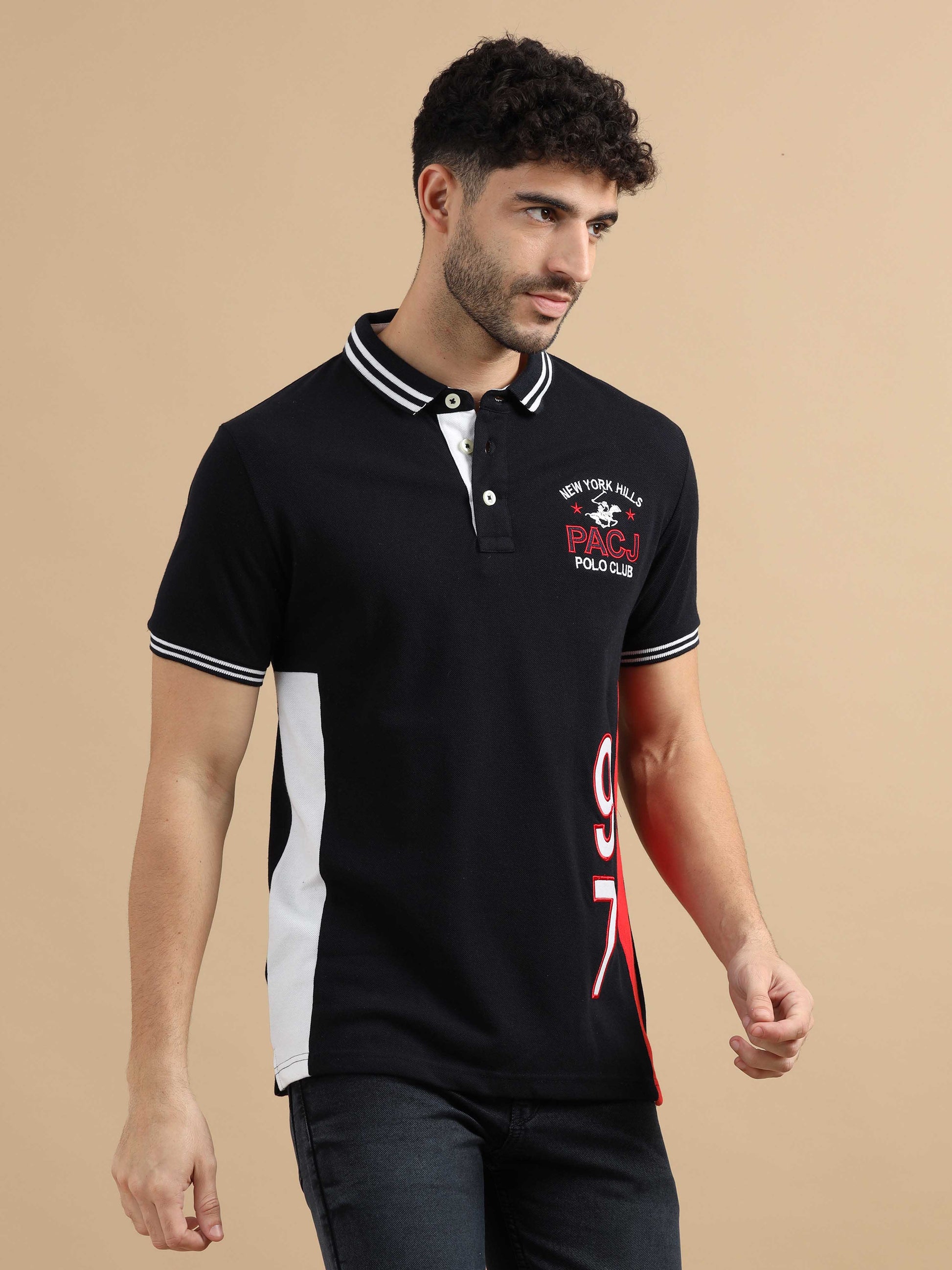 Black Polo T shirt for Men