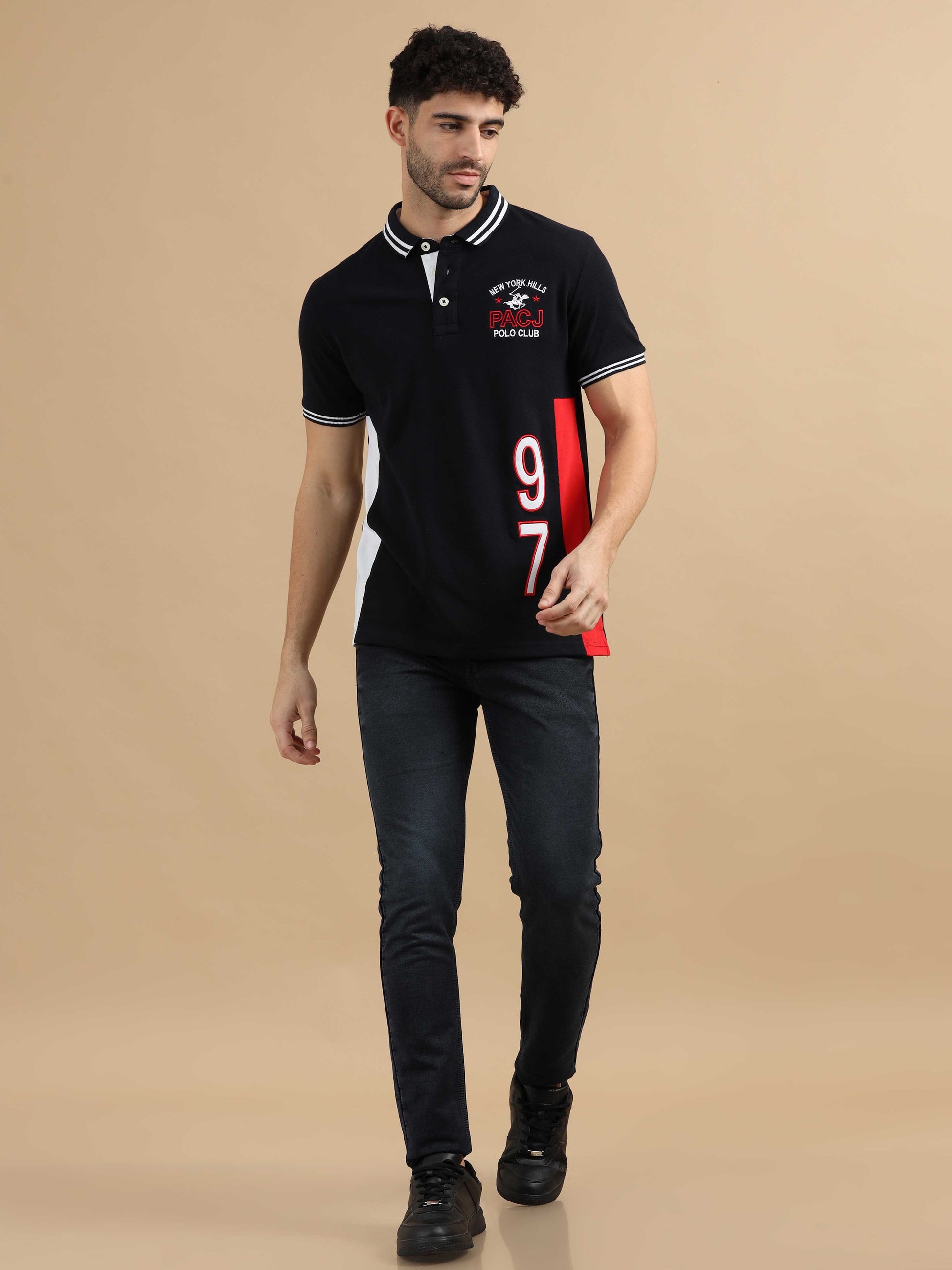 Black Polo T shirt for Men