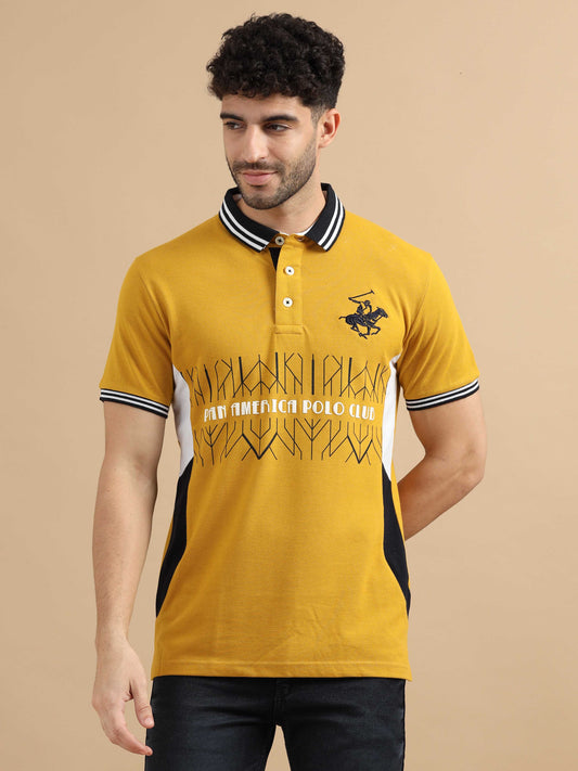 Yellow Pan America Polo Club Polo T-Shirt