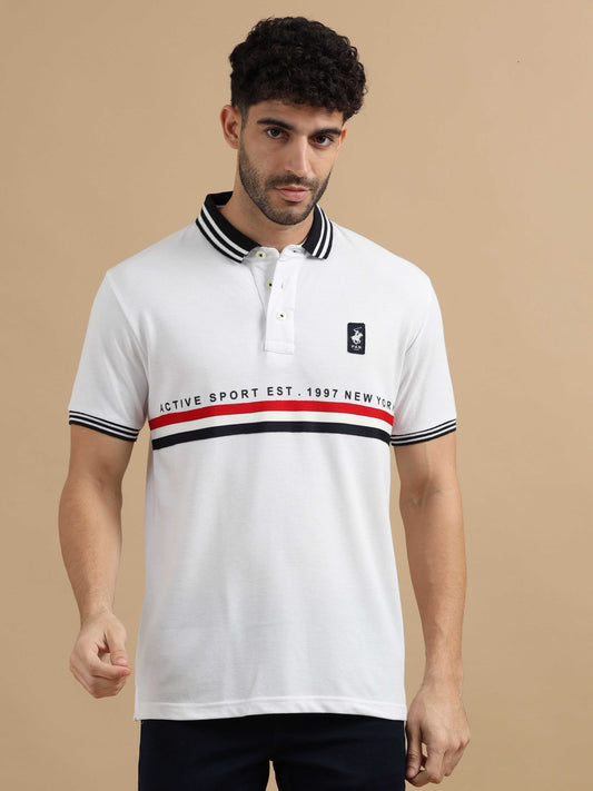 White Polo T shirt for Men