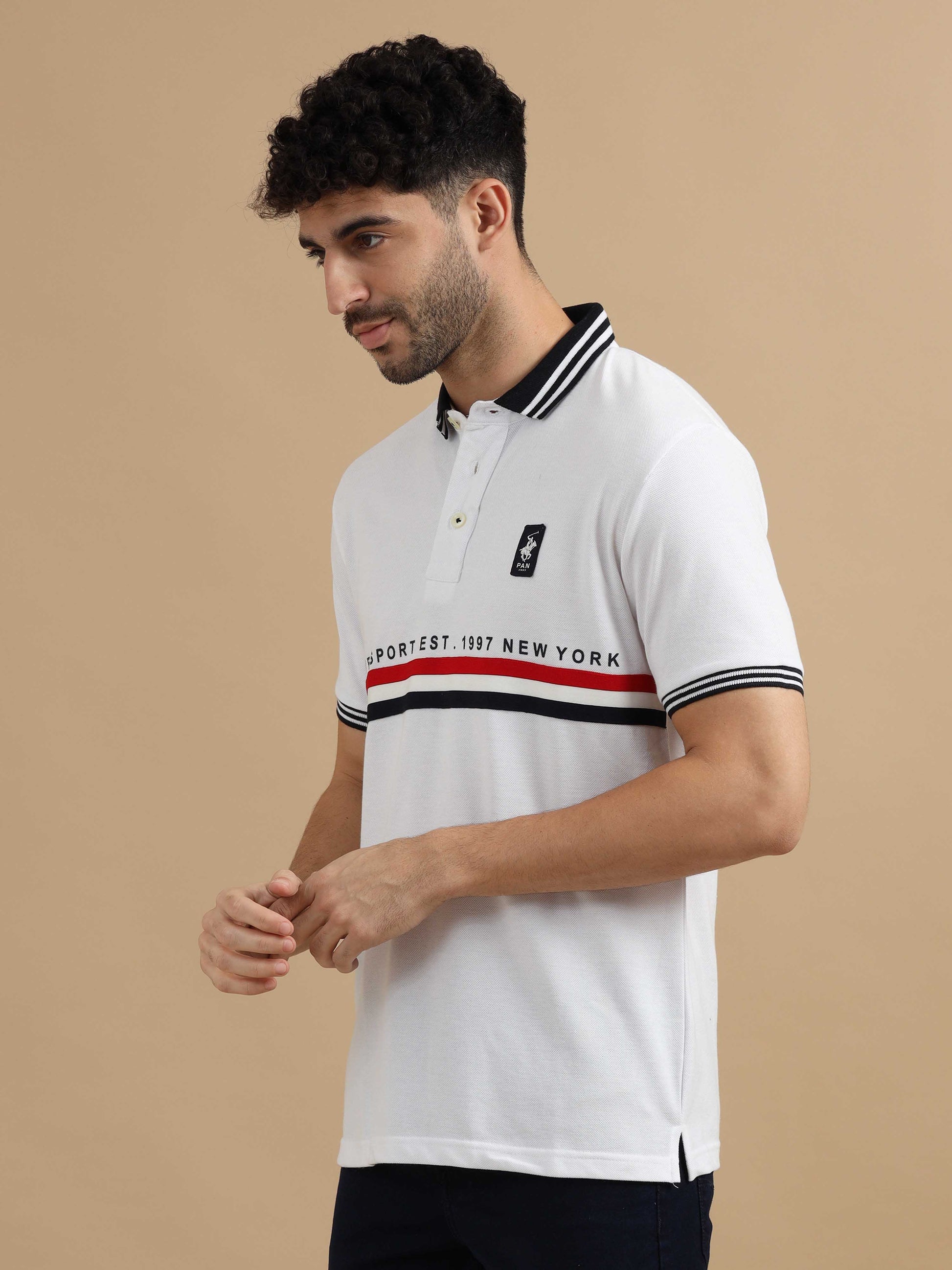 White Polo T shirt for Men