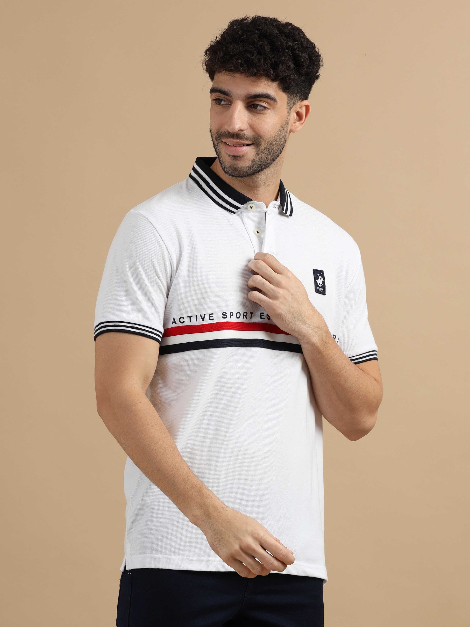 White Polo T shirt for Men