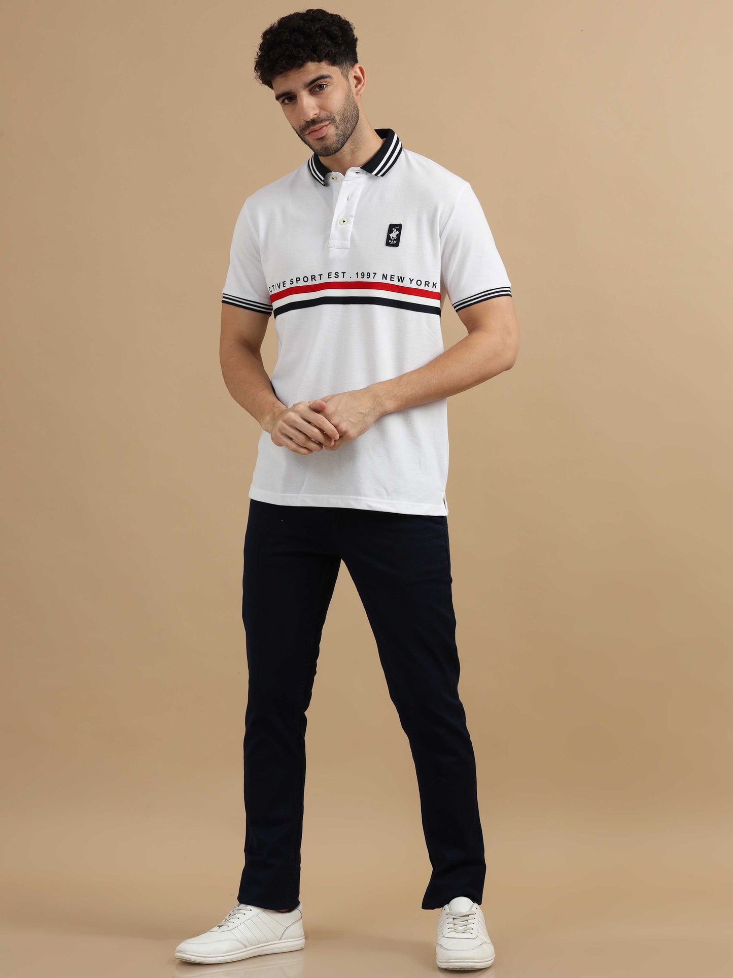 White Polo T shirt for Men