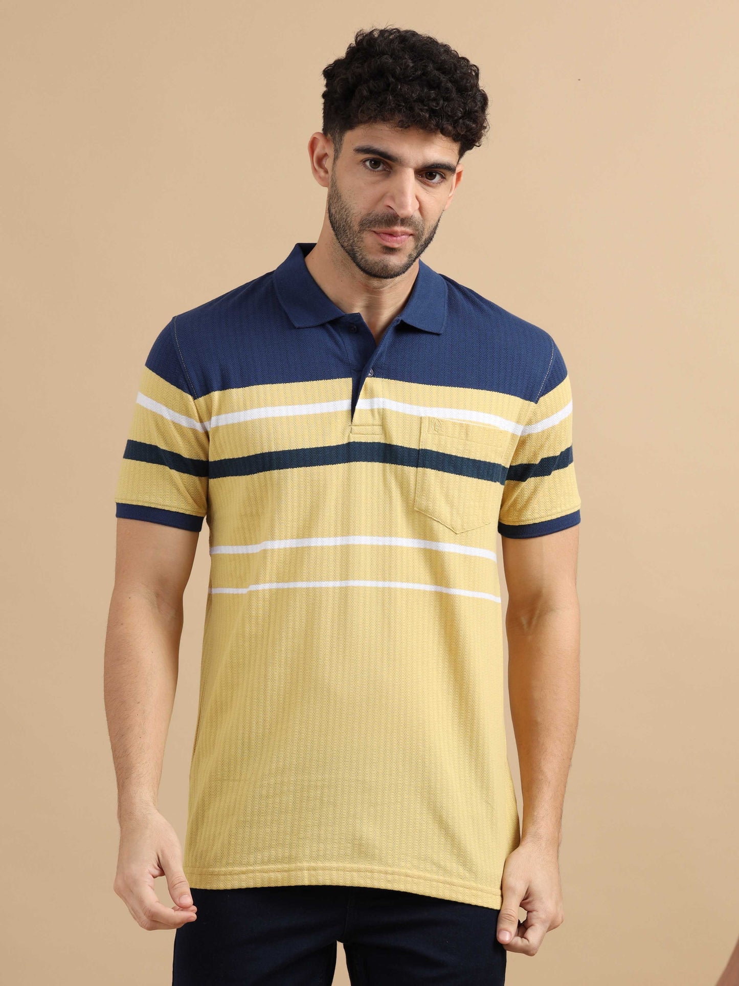  Blue & Yellow Polo T Shirt 