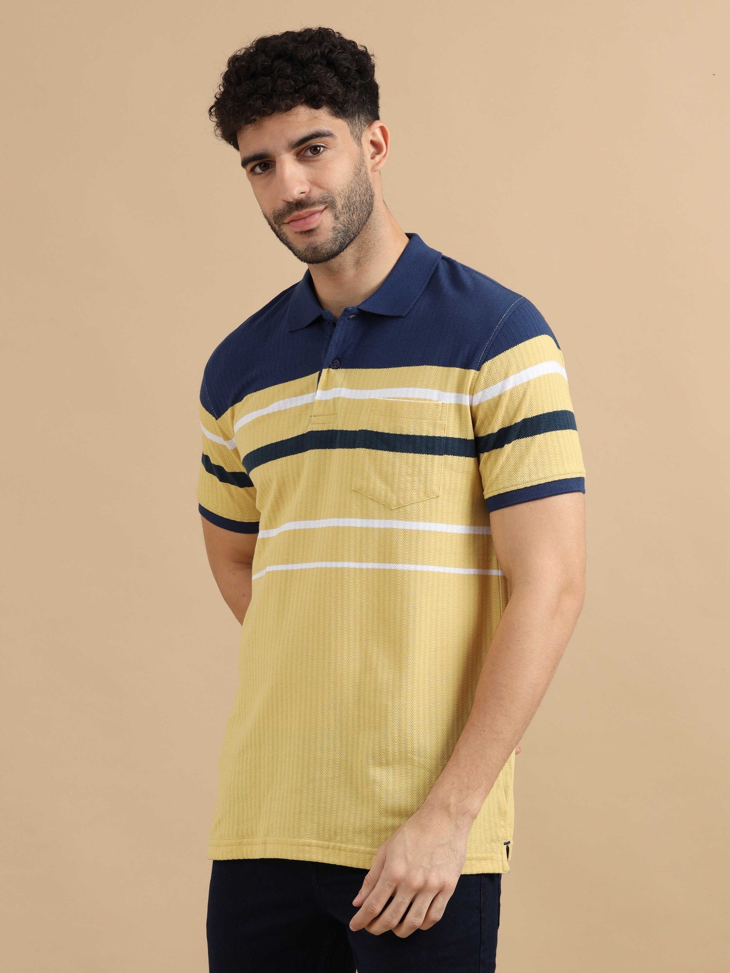  Blue & Yellow Polo T Shirt 