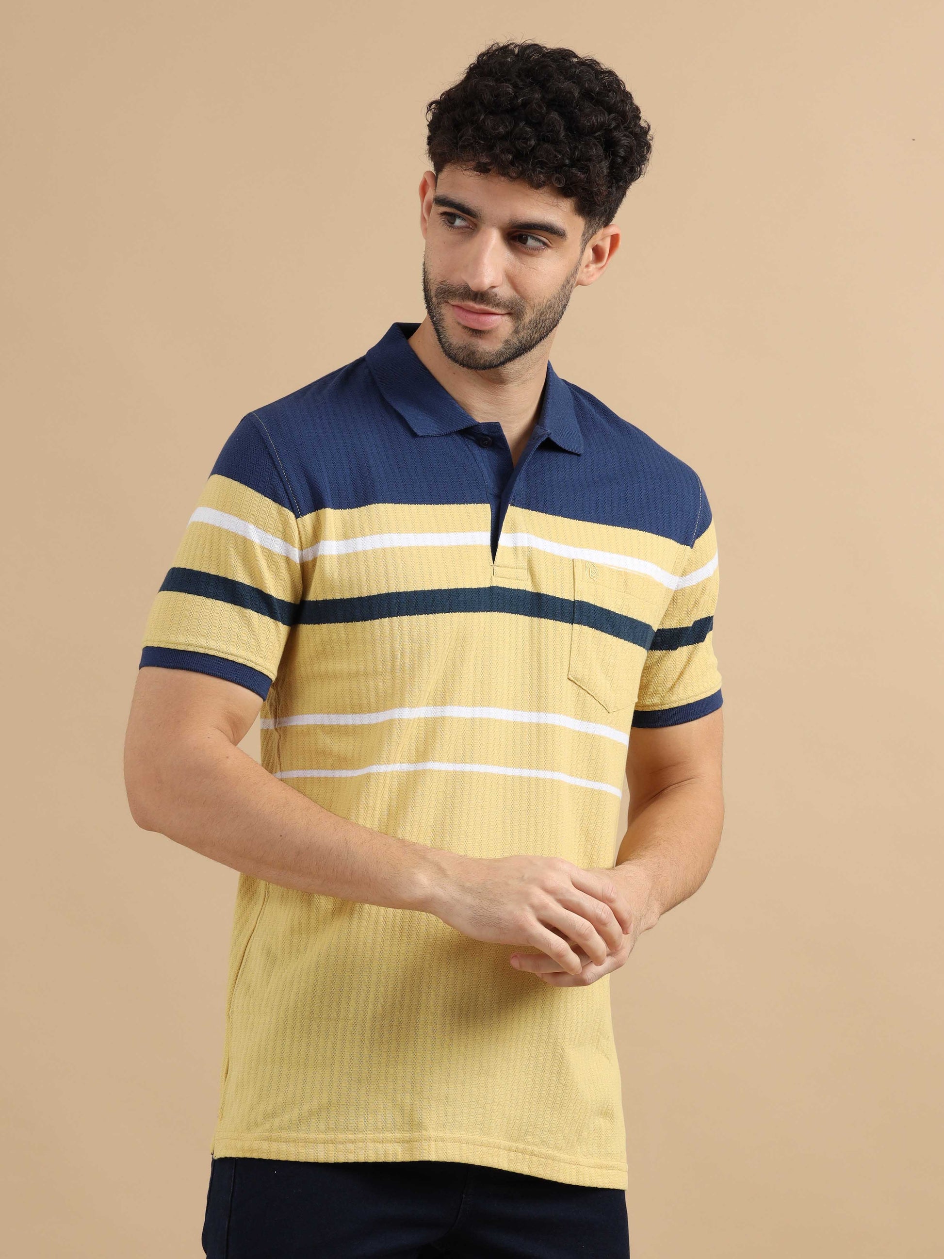  Blue & Yellow Polo T Shirt 