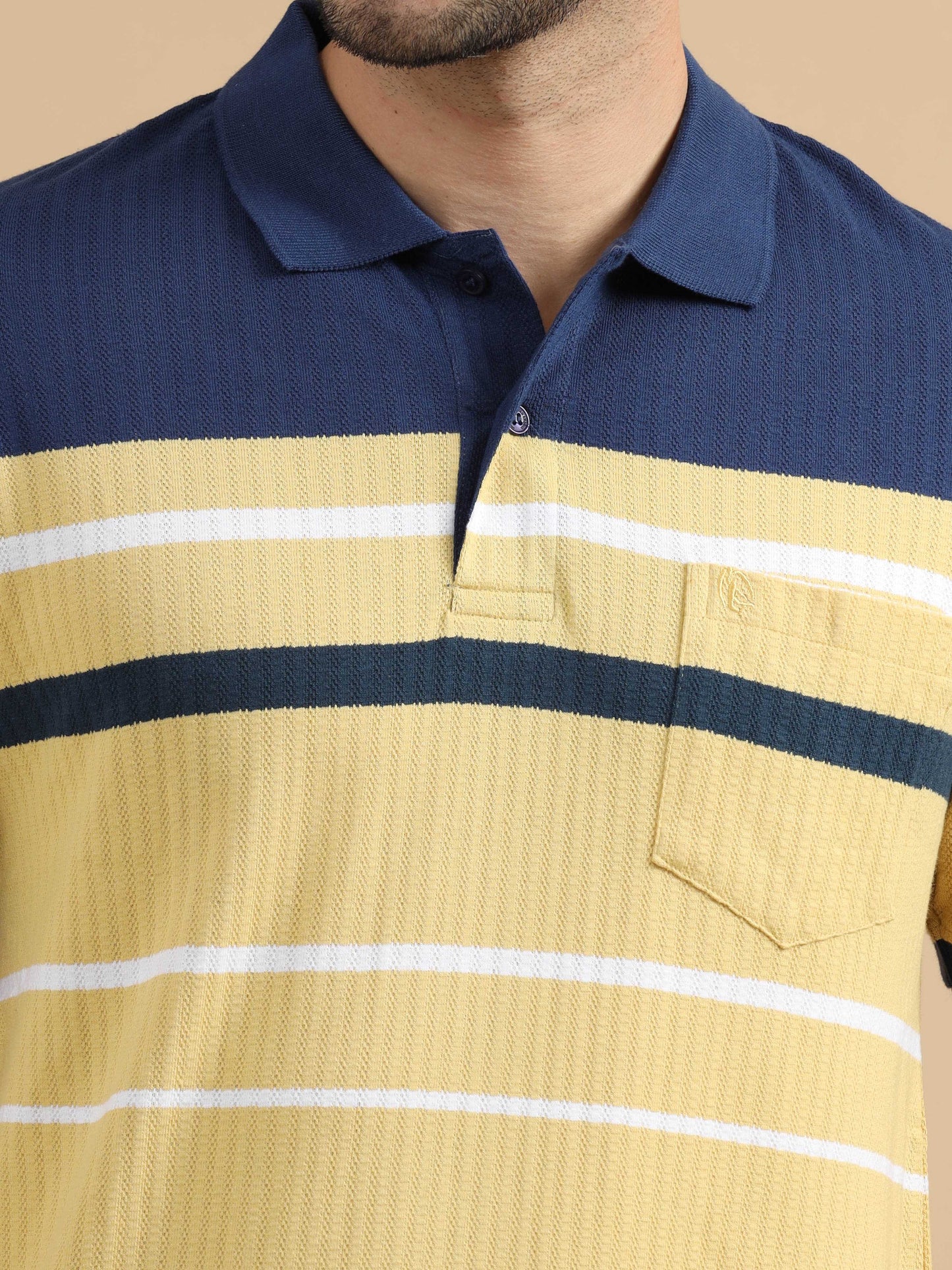  Blue & Yellow Polo T Shirt 