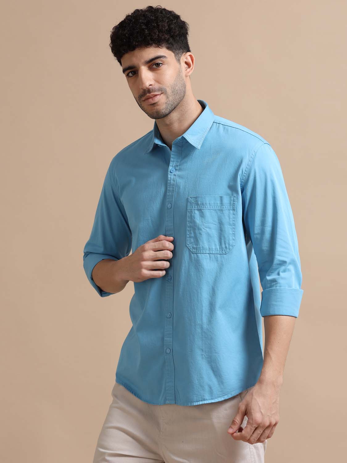  Sky blue shirt for men