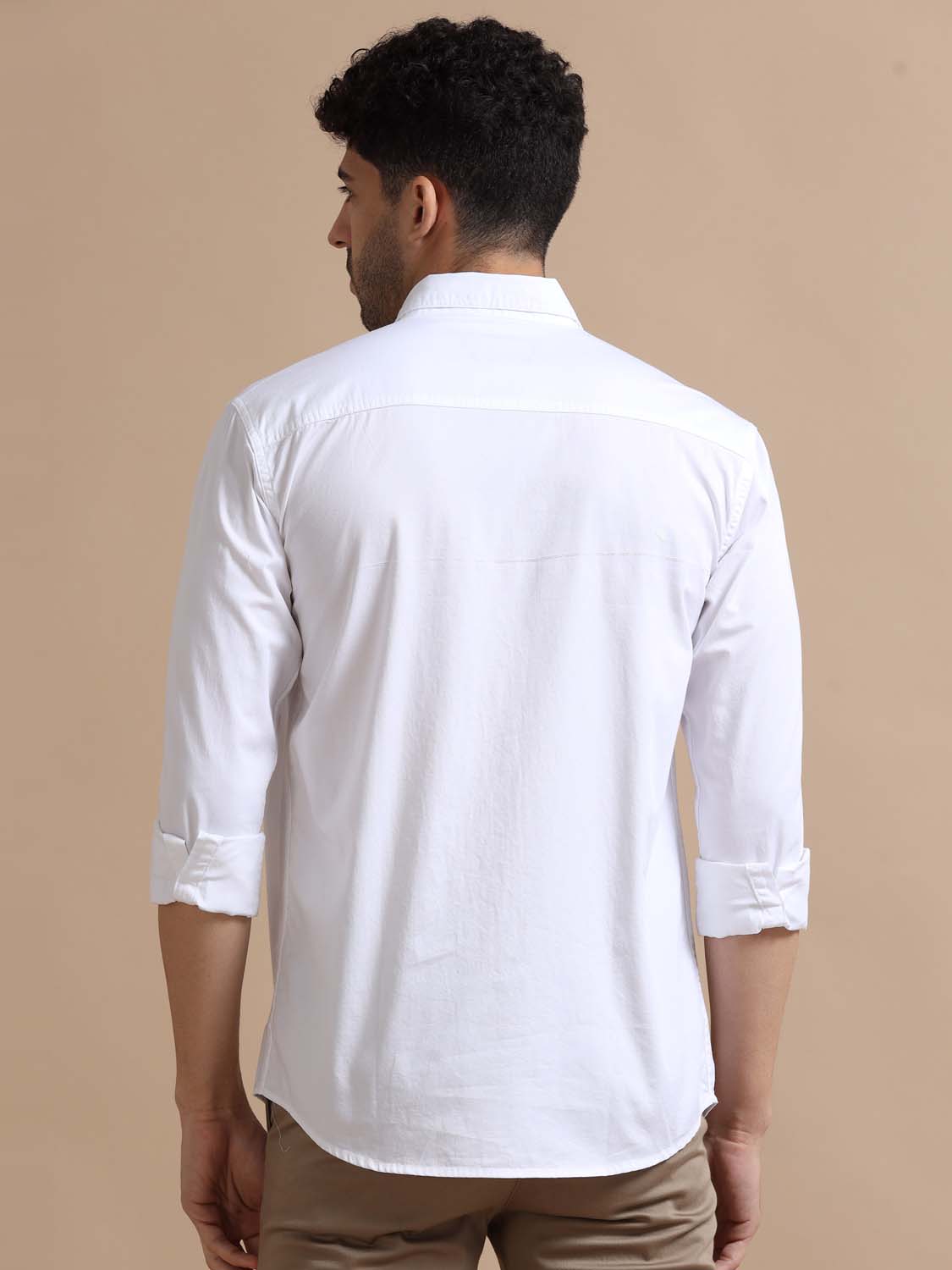 Titan White Full Sleeve Twill Cotton Shirt