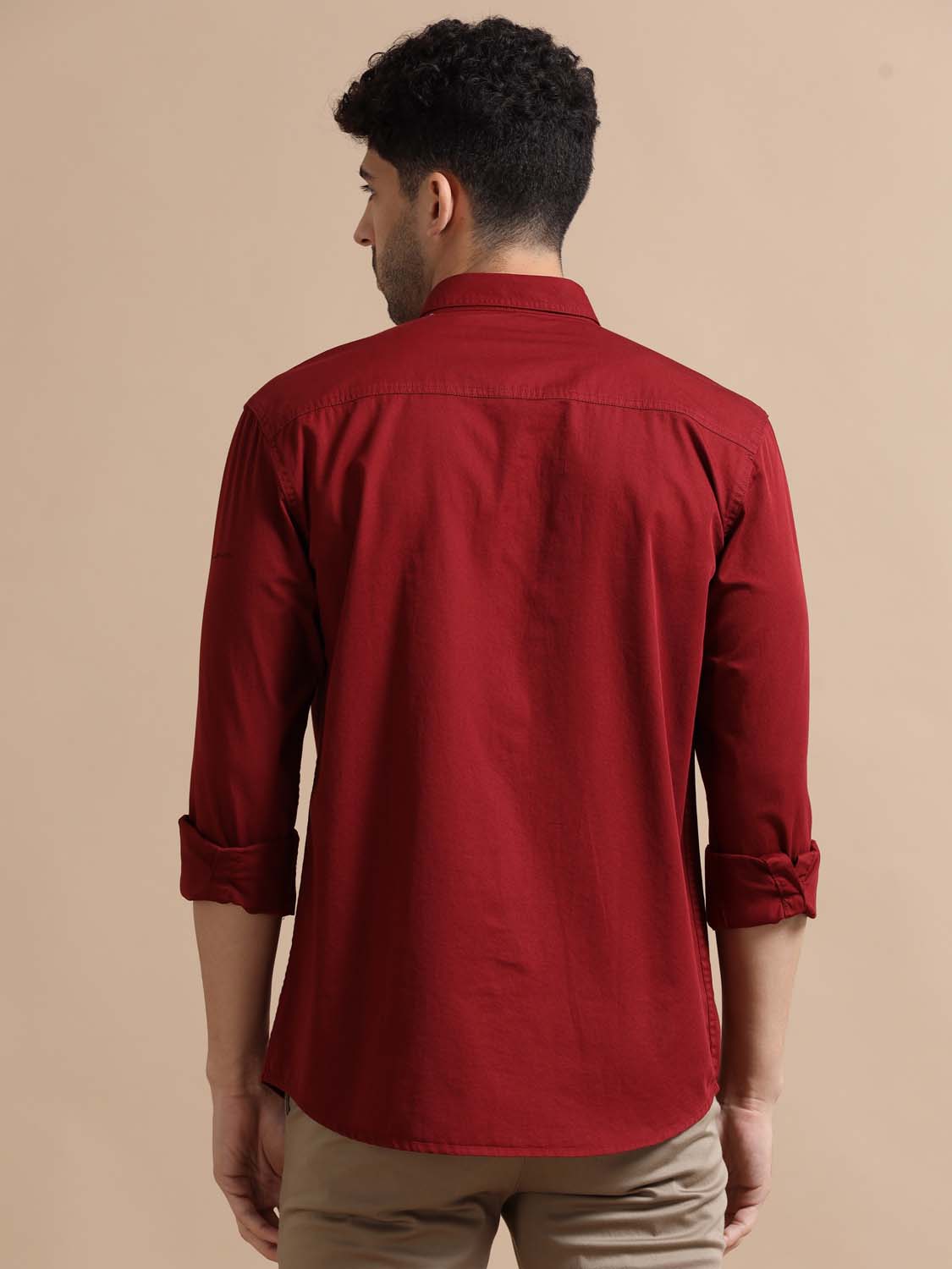 Vivid Burgundy Shirt for Men