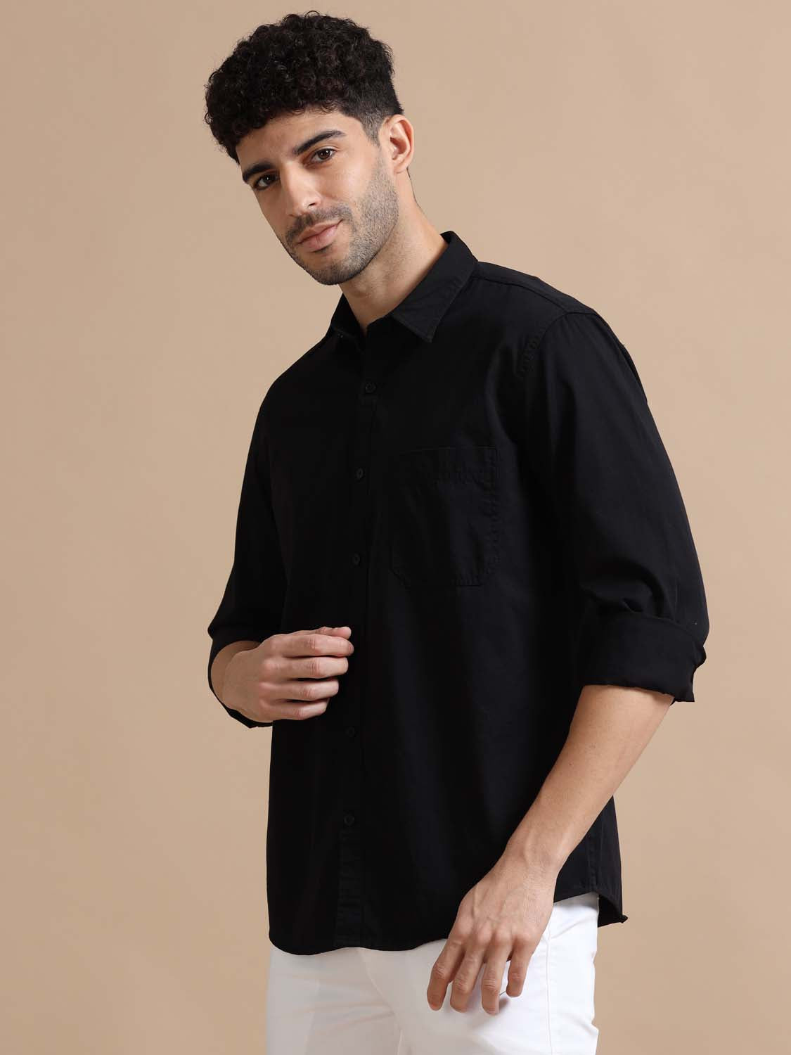 Black Cotton Shirt