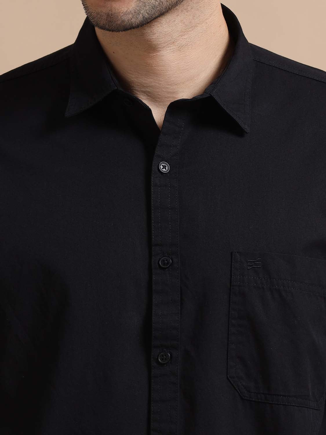 Black Cotton Shirt