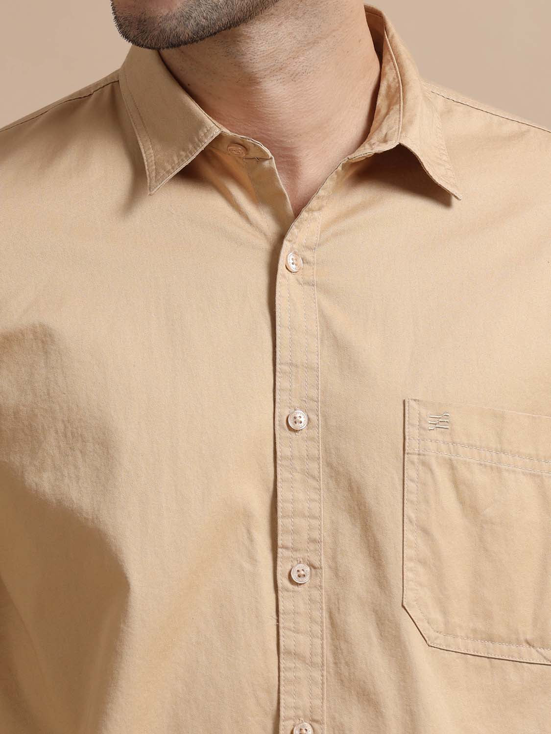 Men Mustard Yellow Shirt