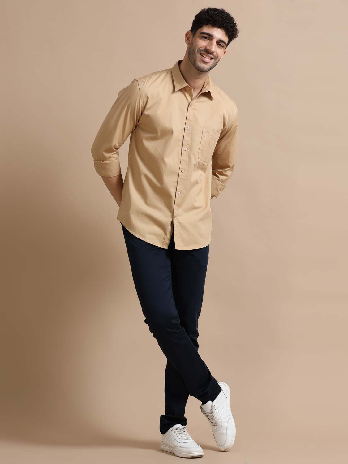 Men Mustard Yellow Shirt